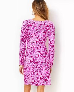 Style 1-4195602255-3775 Lilly Pulitzer Purple Size 16 Long Sleeve Cocktail Dress on Queenly