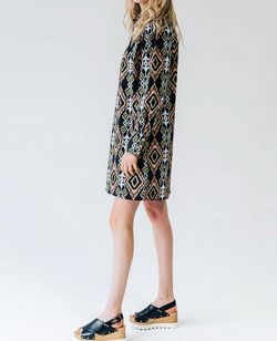 Style 1-4253557744-2696 Never a Wallflower Multicolor Size 12 Print Long Sleeve Mini Free Shipping Tall Height Cocktail Dress on Queenly