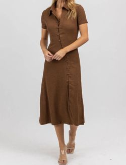 Style 1-614911029-2901 Fore Brown Size 8 High Neck Mini Cocktail Dress on Queenly