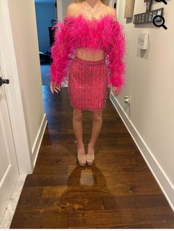 Ashley Lauren Pink Size 00 Medium Height Prom Train Dress on Queenly