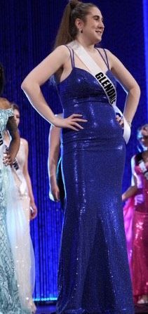 Macy's Blue Size 10 Jersey Mermaid Dress on Queenly