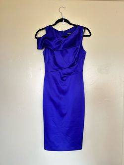 Karen Millen Purple Size 4 Jersey One Shoulder Cocktail Dress on Queenly