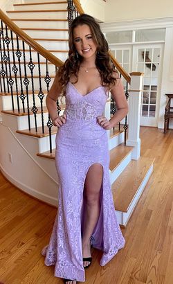 La Femme Purple Size 2 Pageant Floor Length Straight Dress on Queenly
