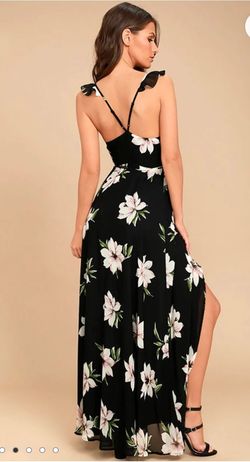 Lulus Multicolor Size 4 Floral Floor Length Sorority Straight Dress on Queenly