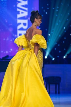 Sherri Hill Yellow Size 2 Jersey Pageant Fully Beaded Mermaid Dress on Queenly