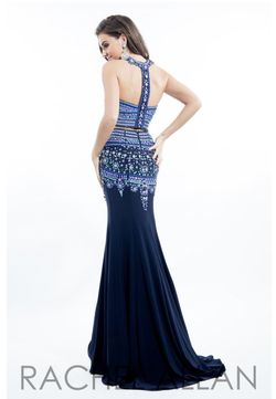 Style 7065RA Rachel Allan Blue Size 10 Floor Length Train Two Piece 50 Off A-line Dress on Queenly