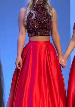 Sherri Hill Red Size 4 Tall Height Pockets Ball gown on Queenly