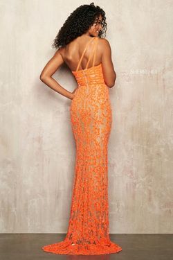 Style 54250 Sherri Hill Orange Size 2 Floor Length Free Shipping A-line Dress on Queenly