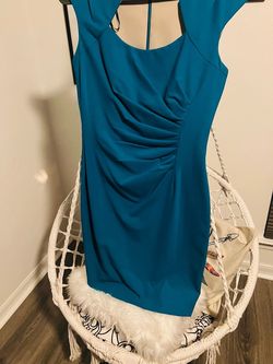 Calvin Klein Green Size 6 Pageant Square Neck Cocktail Dress on Queenly