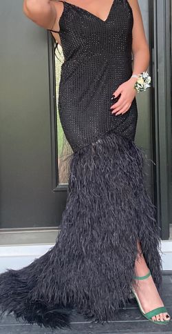 Portia and Scarlett Black Size 12 Prom Floor Length Tall Height Plus Size Mermaid Dress on Queenly