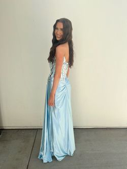 Sherri Hill Blue Size 2 Tall Height Straight Dress on Queenly