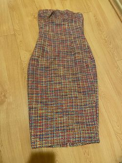 House of CB Multicolor Size 0 Jersey Strapless Cocktail Dress on Queenly