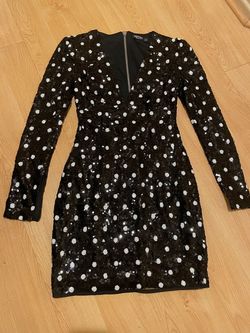 Nasty gal Black Size 0 Jersey Sleeves Long Sleeve Cocktail Dress on Queenly