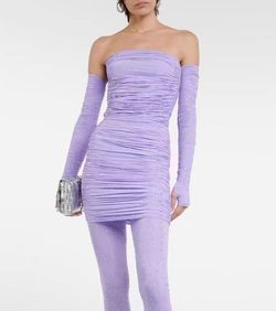 Alex Perry Purple Size 4 Jersey Strapless Nightclub Cocktail Dress on Queenly
