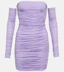 Alex Perry Purple Size 4 Jersey Strapless Nightclub Cocktail Dress on Queenly