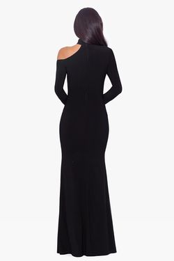 Xscape Black Size 6 Sleeves Polyester Side slit Dress on Queenly