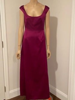 TAHARI Purple Size 4 Military Silk Floor Length A-line Dress on Queenly