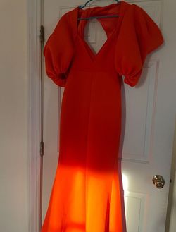 Orange Size 2 Straight Dress on Queenly