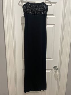 Platinum laundry Black Size 8 Strapless Short Height A-line Dress on Queenly
