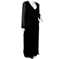 Jovani Black Size 16 Sleeves Vintage Floor Length Ball gown on Queenly