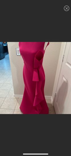 Eliza J Hot Pink Size 6 Homecoming Floor Length Sorority Formal Mermaid Dress on Queenly