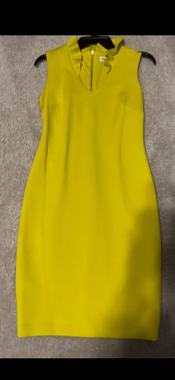 Calvin Klein Green Size 4 Prom Jersey Cocktail Dress on Queenly