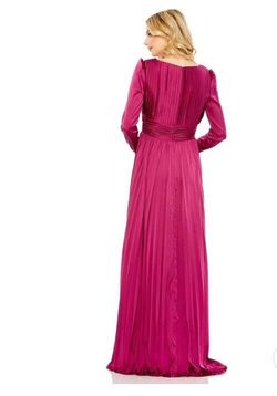 Mac Duggal Purple Size 6 Polyester Satin Magenta Military A-line Dress on Queenly