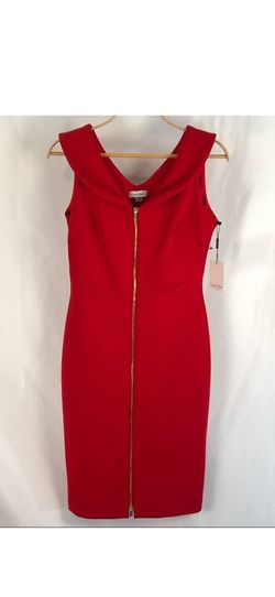 Calvin Klein Red Size 6 50 Off Midi 70 Off Cocktail Dress on Queenly