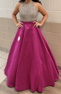 Jovani Pink Size 4 Jewelled Prom A-line Dress on Queenly