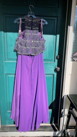Blush Prom Purple Size 20 Jersey Floor Length A-line Dress on Queenly