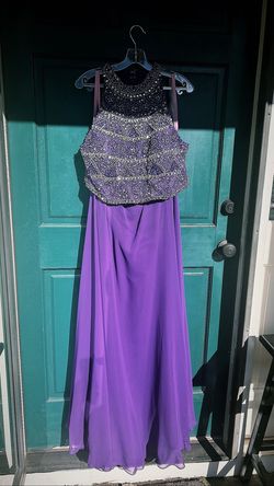 Blush Prom Purple Size 20 Jersey Floor Length A-line Dress on Queenly