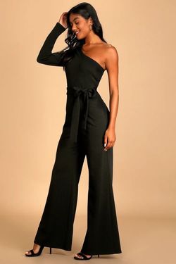 Lulus Black Size 8 Floor Length Jumpsuit Dress on Queenly