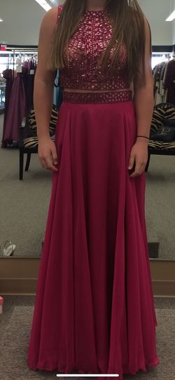 Milano Formals Pink Size 8 Jersey Floor Length Straight Dress on Queenly
