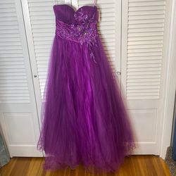 Style 5108 Alexia Designs Purple Size 10 Padded 5108 Floor Length Ball gown on Queenly