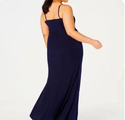 Blue Size 24 Side slit Dress on Queenly