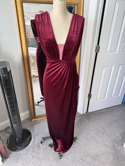 Miss Circle Red Size 12 Pageant Floor Length Jersey Tall Height Straight Dress on Queenly