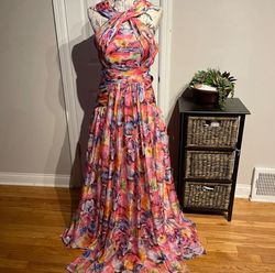 Bridess Pink Size 10 Prom 50 Off High Neck Ball gown on Queenly