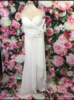 Cinderella Divine White Size 16 Jersey Strapless Plus Size A-line Dress on Queenly