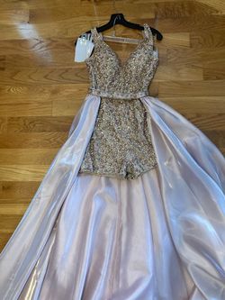 Rachel Allan Pink Size 6 Jumpsuit Dress on Queenly