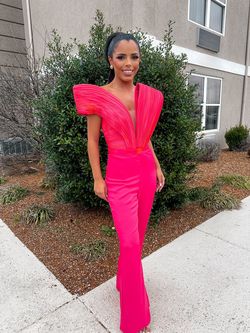 Ramona Designs Pink Size 0 Short Height Floor Length Jumpsuit Dress on Queenly