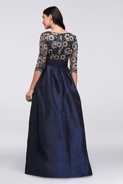Jessica Howard Blue Size 20 Lace Floor Length A-line Dress on Queenly
