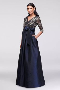 Jessica Howard Blue Size 20 Lace Floor Length A-line Dress on Queenly