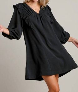 Style 1-1253572286-3775 umgee Black Size 16 Polyester Mini Plus Size V Neck Cocktail Dress on Queenly