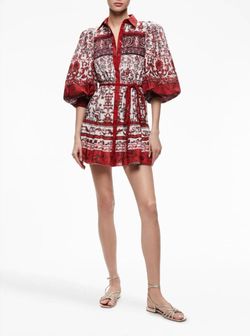 Style 1-1315732846-1498 alice + olivia Red Size 4 Belt Mini Cocktail Dress on Queenly