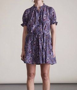 Style 1-1319958006-3236 APIECE APART Purple Size 4 Floral Mini Cocktail Dress on Queenly