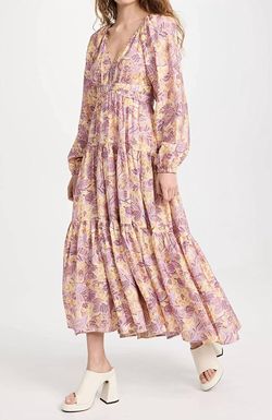 Style 1-153816807-1498 A.L.C. Yellow Size 4 Floor Length Floral Straight Dress on Queenly