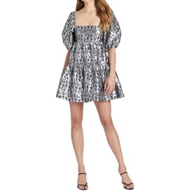 Style 1-1558972582-3236 Amanda Uprichard Silver Size 4 Free Shipping Summer Sorority Polyester Cocktail Dress on Queenly