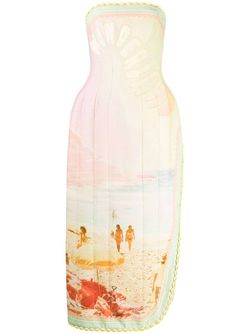 Style 1-1588289593-95 Zimmermann Multicolor Size 2 Strapless Print Cocktail Dress on Queenly