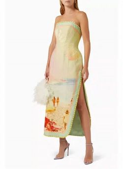 Style 1-1588289593-95 Zimmermann Multicolor Size 2 Mini 1-1588289593-95 Strapless Cocktail Dress on Queenly