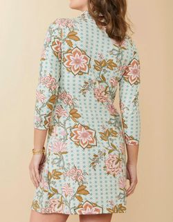Style 1-1636218536-2696 spartina 449 Multicolor Size 12 Long Sleeve V Neck Floral Cocktail Dress on Queenly
